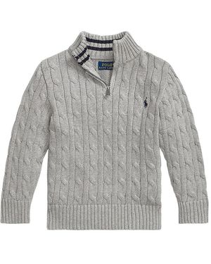 Polo Ralph Lauren ケーブルニットハーフジップセーター - グレー