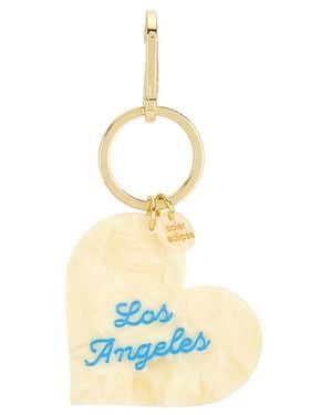 Solar Eclipse Los Angeles Heart Bag Charm キーチェーン - ホワイト