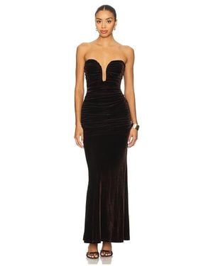 Bardot Elvira Velvet Maxi Dress - Black