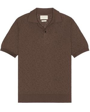 Far Afield Belser Knitted Polo - Brown