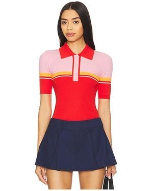 Essentiel Antwerp Poloshirt Mit Rippstruktur Haustral - Rot