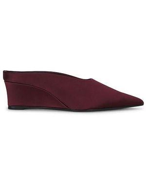 Simon Miller Satin Pointed Gala Wedge Pump - Red