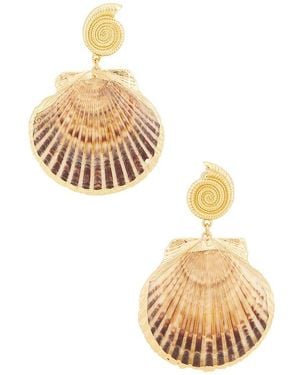 Lovers + Friends Noelani Shell Earrings - Metallic