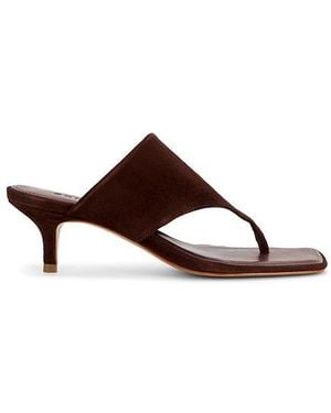 SCHUTZ SHOES Sage Mid Stiletto Sandal - Brown