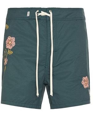 Rhythm Heritage Flower Swim Trunks - Blau