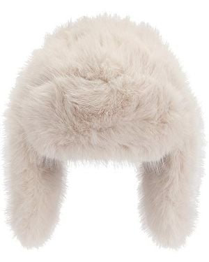 WellBeing + BeingWell Faux Fur Trapper Hat - White