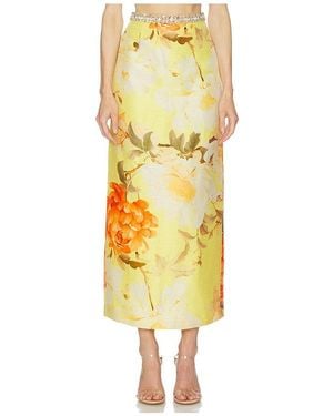 LEO LIN Kyra Embellished Maxi Skirt - Yellow