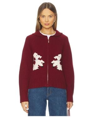 Tanner Fletcher PULL WELLINGTON en Burgundy - Rouge