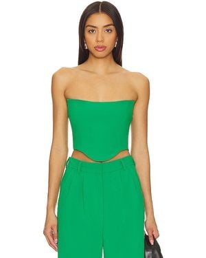 Amanda Uprichard Sabine Crop Top - Green