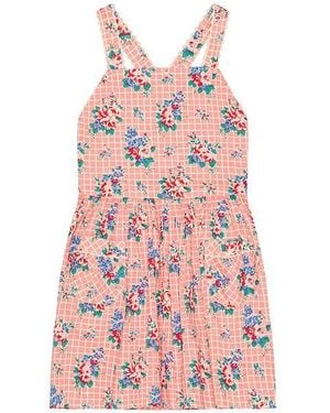 Polo Ralph Lauren Sleeveless Cotton Floral Pinafore Dress - Pink