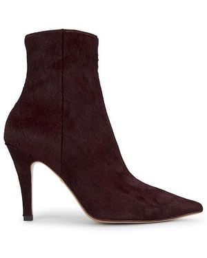 Lola Cruz Pony Hair Ankle Bootie - Brown