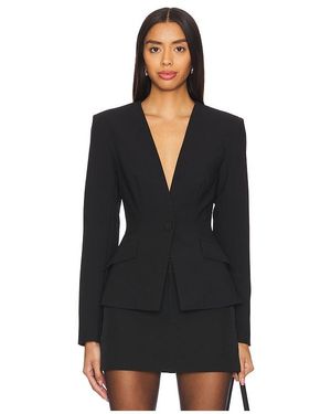 ALL THE WAYS Elizabeth Deep V Blazer - Black