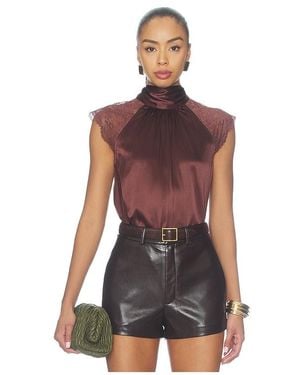 Generation Love Rachel Chantilly Lace Halter Blouse - Brown