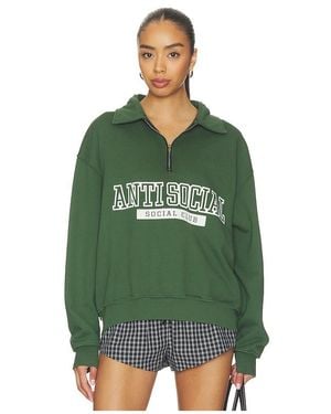 ANTI SOCIAL SOCIAL CLUB Washed Up Quarter Zip - Green