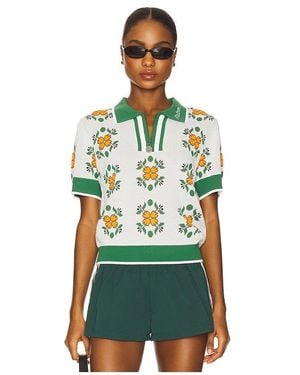 Malbon Golf Poloshirt Lucia Quarter Zip - Grün