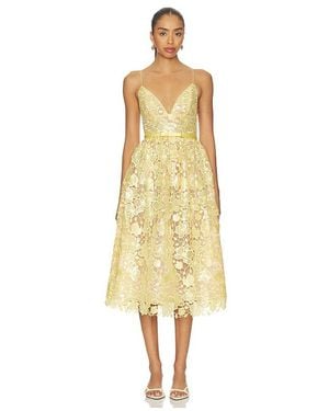 retroféte Eulalia Lace Dress - Yellow