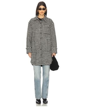 Free People X We The Free Get Around Houndstooth Shirt - Blue