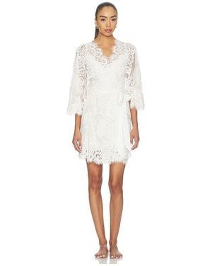 Homebodii Peyton Short Lace Robe - White