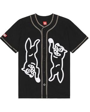 ICECREAM Betts Short Sleeve Button Up Shirt - Black