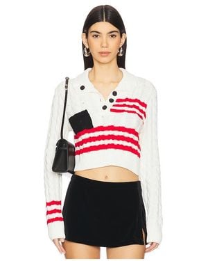 MSGM Marina Striped セーター - ホワイト