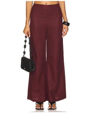 Faithfull the Brand Pantalón Syna En Color Burgundy Talla (También En M, S, Xs) - Rojo