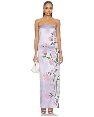 La Fuori Whispering Tapestry Dress - White