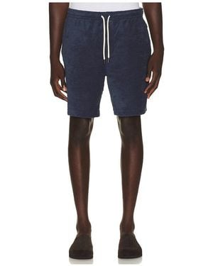 Faherty Cabana Towel Terry Sweatshort - Blue