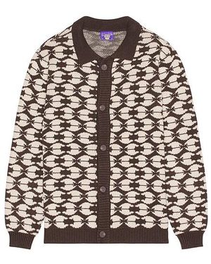 Coney Island Picnic Cardigan Mit Kragen Instarsia - Schwarz