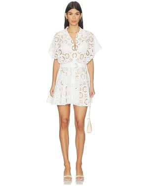 Norma Kamali Super Oversized Boyfriend Shirt Flared Mini Dress - White
