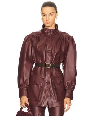 Bardot Clements Faux Leather Jacket - Red