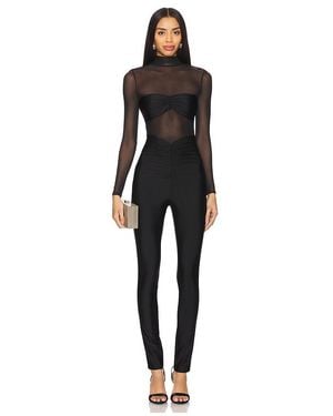 SER.O.YA X Revolve Brietta Bandeau Mesh Catsuit - Black