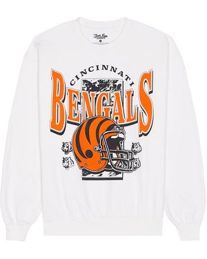 Junk Food Bengals Conversion Crew Fleece Sweatshirt - White