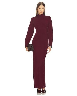 SRG Gloria Mock Neck Maxi Dress - Red