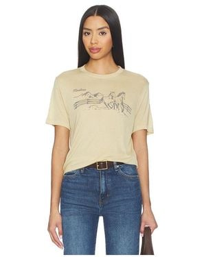 Junk Food Camiseta Gráfica Montana Horses The Vintage Tissue Tee En Talla (También En S, M) - Azul