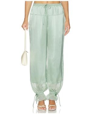 Ulla Johnson Camile Silk Cinched Pant - Green
