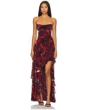 Amanda Uprichard Magnolia Maxi Dress - Red
