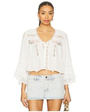 Free People Rosa ラッフルトップ - ホワイト