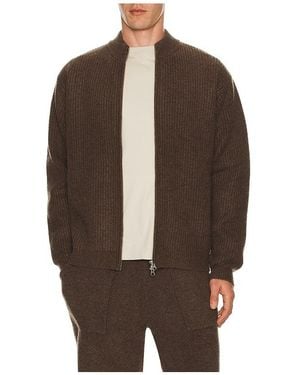 KROST Liv Wool Zip Cardigan - Brown