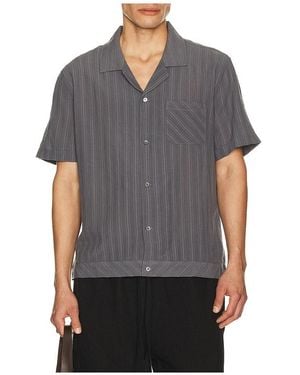Rails Lemmy Camp Collar Shirt - Grey