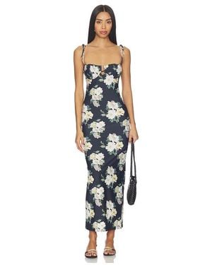 Montce Petal Long Slip Dress - Blue
