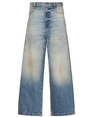 BOILER ROOM Printed 5 Pocket Jeans - Blue