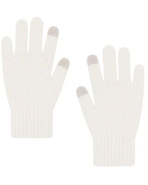 Hat Attack Frosty Touch Knit Gloves - White