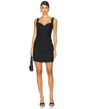 Shona Joy Kasbah Bustier Draped Mini Dress - Black