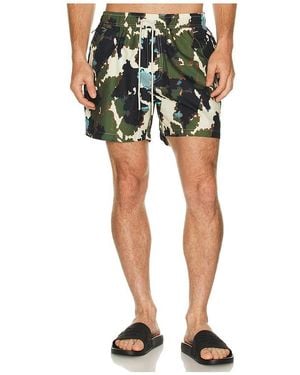 Oas Foliago Swim Shorts - Green