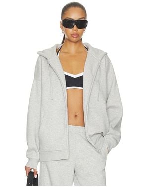 WellBeing + BeingWell Murphy Oversized Full Zip Hoodie - White