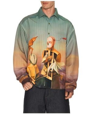 Pas Une Marque Bird Maker Machines Long Sleeve Shirt - Multicolour
