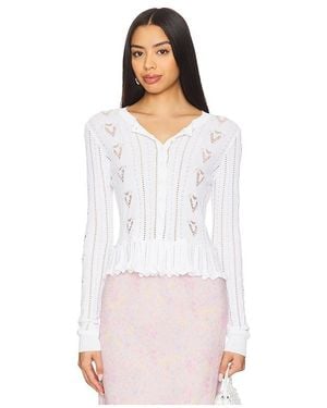 LoveShackFancy Cárdigan Thalia En Color Blanco Talla (También En M, S, Xl, Xs, Xxs)