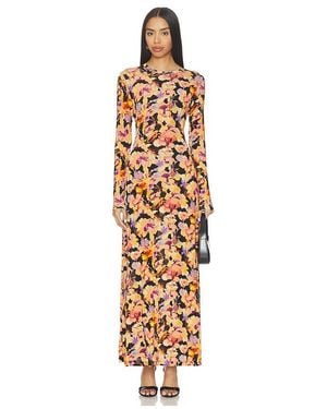 Ulla Johnson Amari Long Sleeve Jersey Dress - Metallic