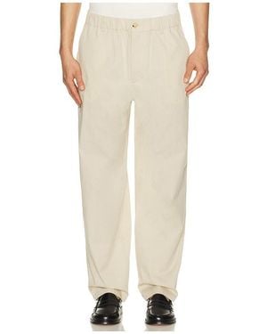 FRAME Relaxed Cotton Trousers - Natural