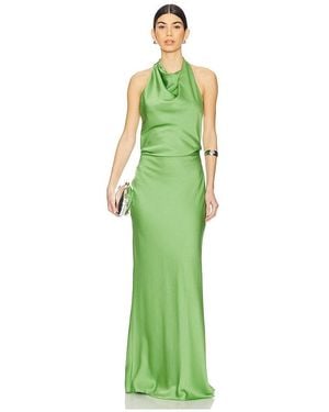 Jonathan Simkhai Reannon Draped Gown - Green